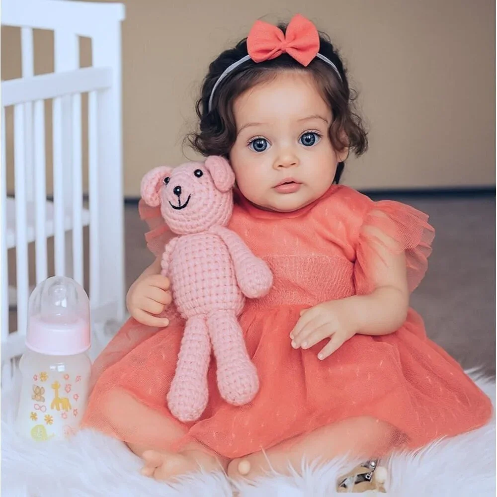 🆕20Inch Realistic-Newborn Baby Doll Girl Silicone Real Life Open Eyes Baby Doll